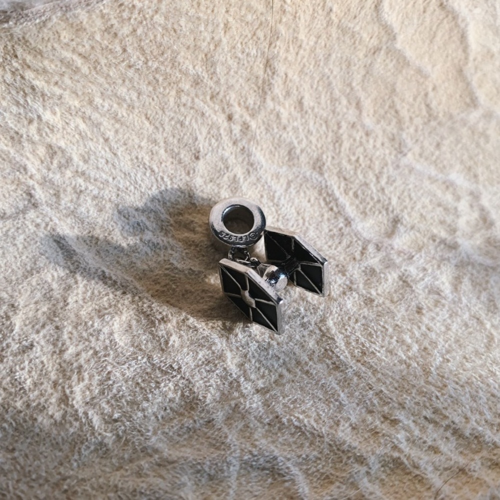 Star Wars TIE Fighter Silver Charm for Bracelet